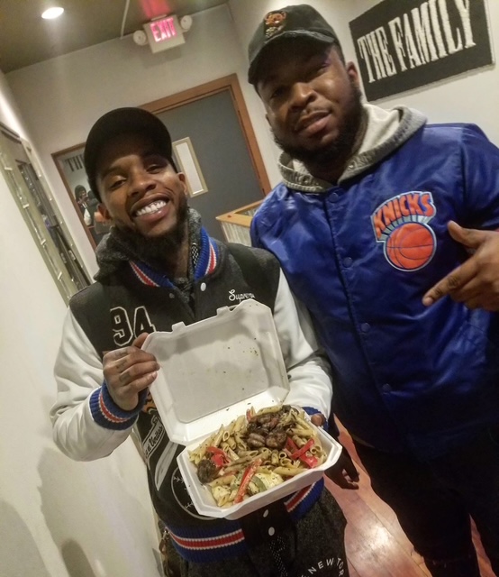 Chef Jerome with a private guest backstage