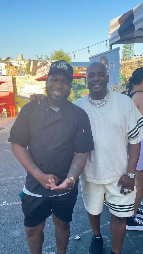 Chef Jerome on-site at an exclusive Bobby Brown Foods event